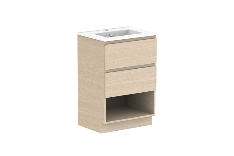 Glacier Shelf 600 Twin Floor Mount Vanity