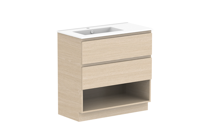 Glacier Shelf 900 Twin Floor Mount Vanity