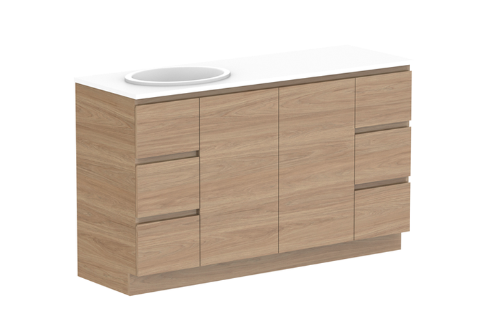 Glacier Door & Drawer 1500 Trio Floor Mount Vanity