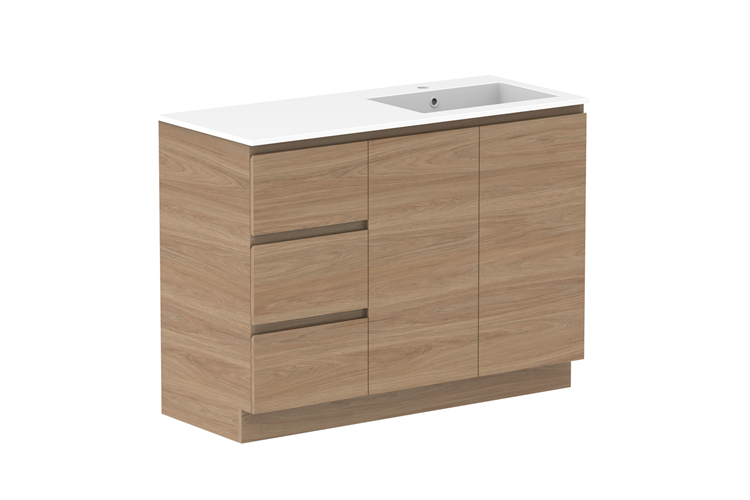 Glacier Door & Drawer 1200 Trio Floor Mount Vanity