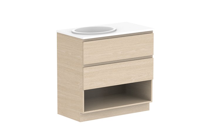 Glacier Shelf 900 Twin Floor Mount Vanity