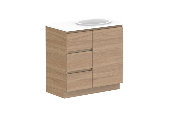 Glacier Door & Drawer 900 Trio Floor Mount Vanity