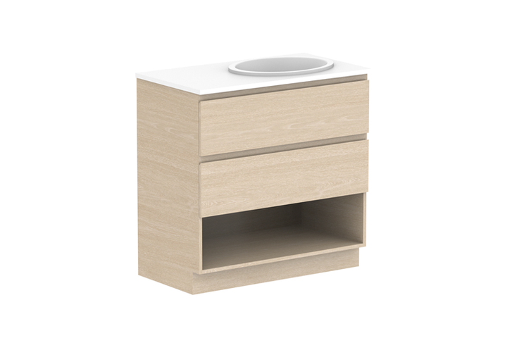 Glacier Shelf 900 Twin Floor Mount Vanity