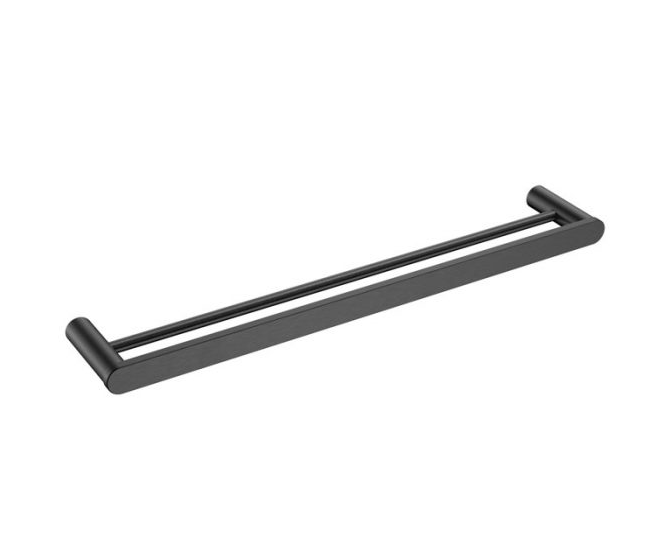 Molly Brushed Gun metal 800mm Double Towel Rail