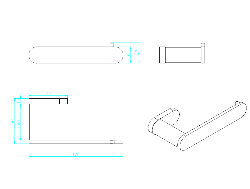 Molly Chrome Toilet Roll Holder
