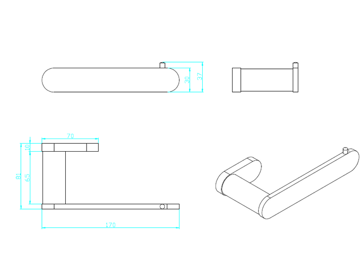 Molly Brushed Nickel Toilet Roll Holder