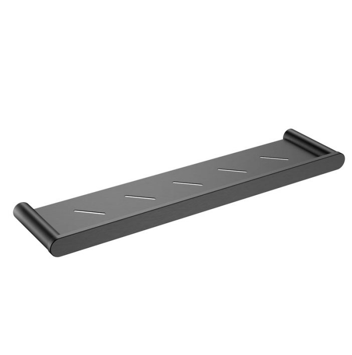 Molly Brushed Gun Metal Shower Shelf