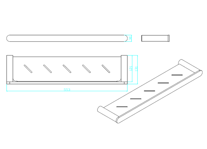 Molly Chrome Shower Shelf