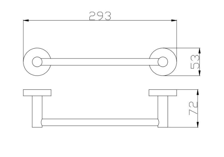 Evolve Brushed Nickel 250mm Towel Rail