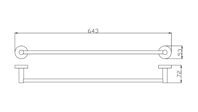 Evolve Chrome 600mm Towel Rail