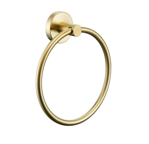 Evolve Brushed Gold Towel Ring