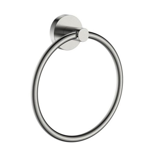 Evolve Brushed Nickel Towel Ring