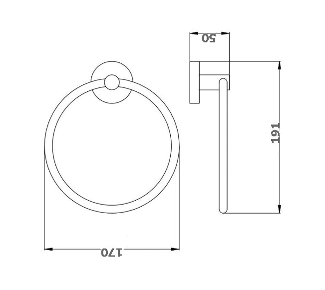 Evolve Black Towel Ring