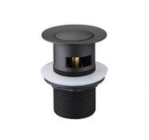 Black 32mm Pop Up Waste With Overflow