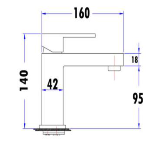 Luxus Chrome Basin Mixer