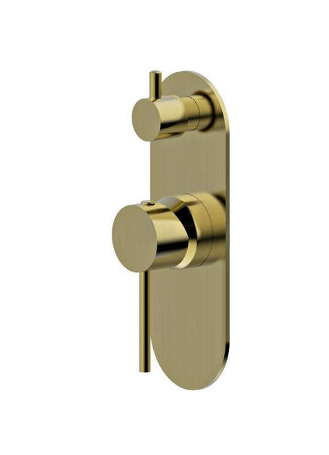 Arya Brushed Gold Shower Mixer & Diverter