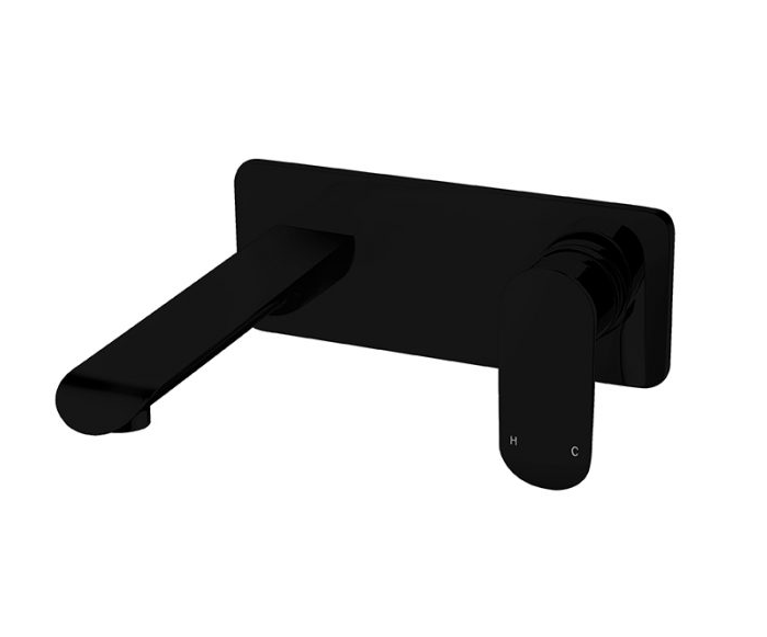 Curve Black Wall Mounted Mixer