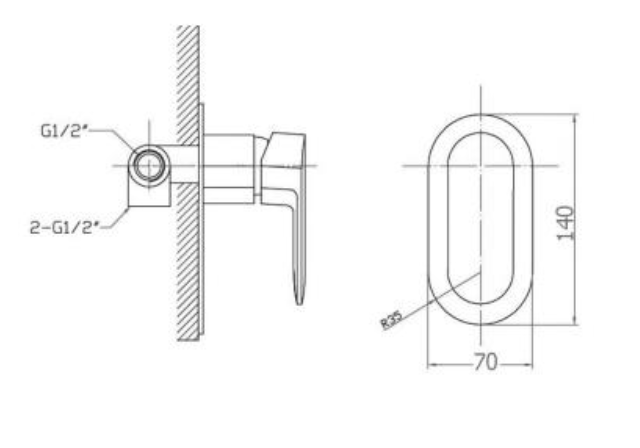 Curve Chrome Shower Mixer