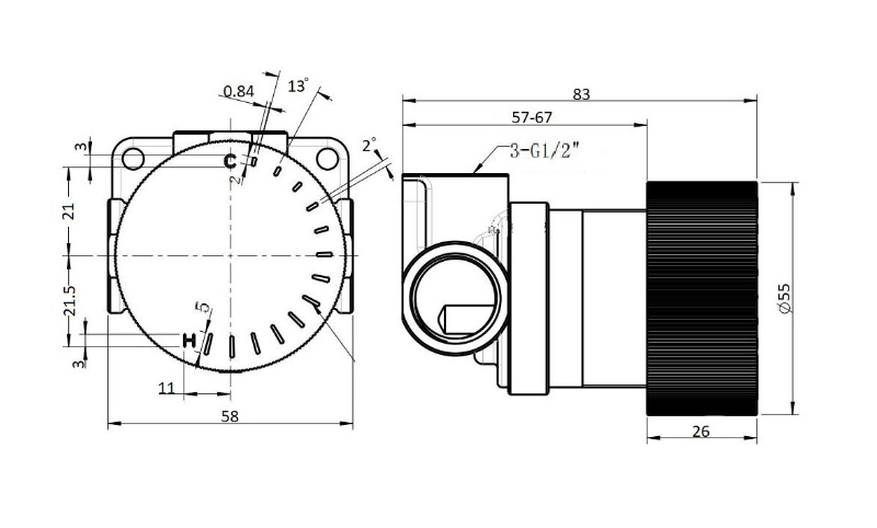 Evolve QI Brushed Gun Metal Spout & Progressive Mixer