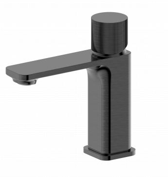 Pasha QI Brushed Gun Metal Basin Mixer