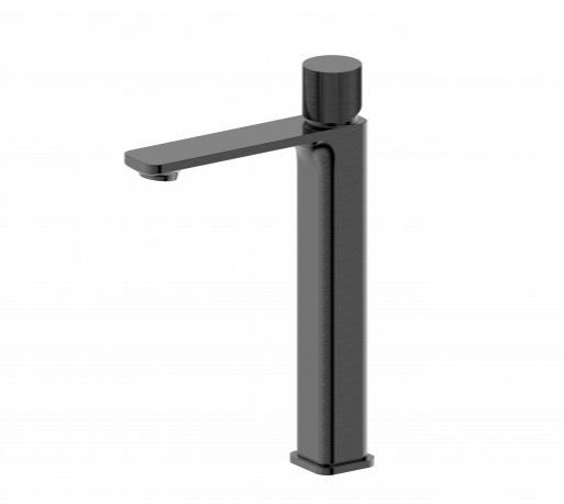 Pasha QI Brushed Gun Metal Tall Basin Mixer