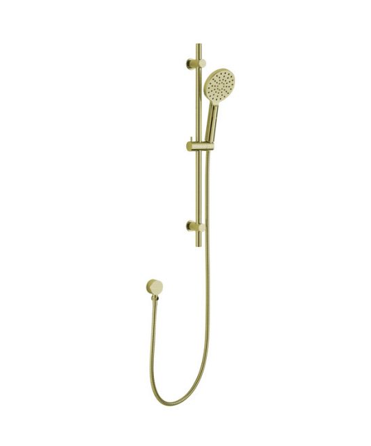 Essence Brushed Gold Round Shower on Rail V1