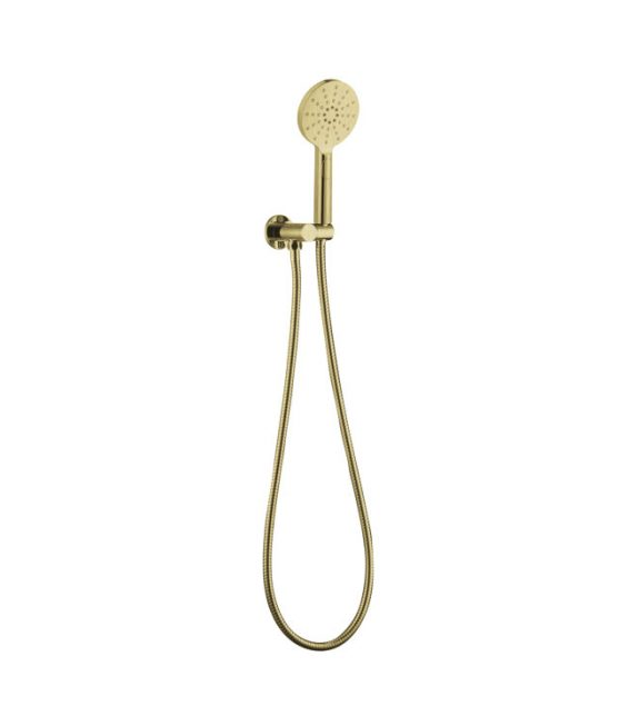 Essence Brushed Gold Round Shower on Bracket