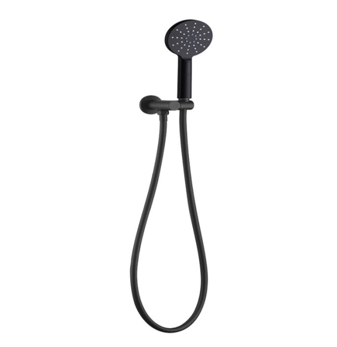 Essence Black Round Shower on Bracket