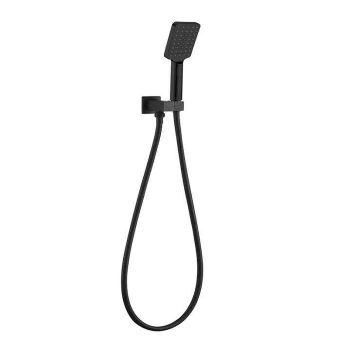 Essence Black Square Shower on Bracket