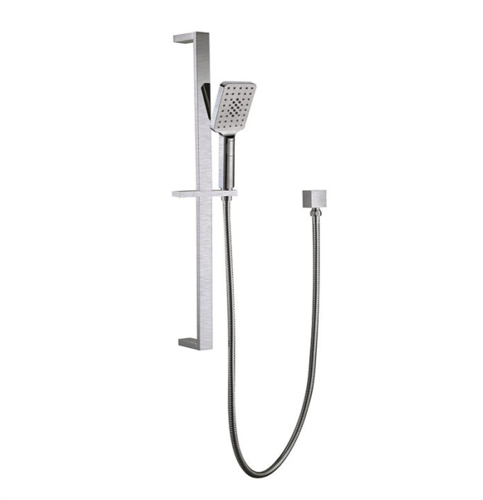 Essence Brushed Nickel Square Shower on Rail