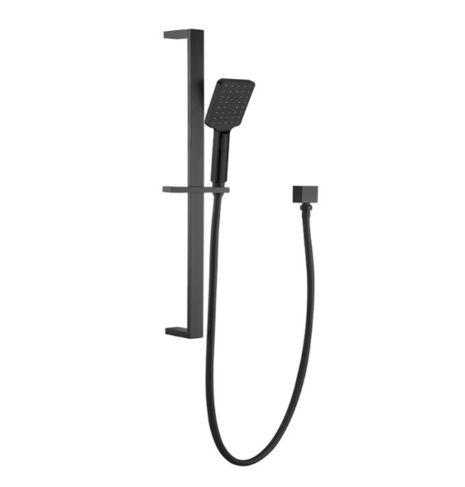 Essence Black Square Shower on Rail