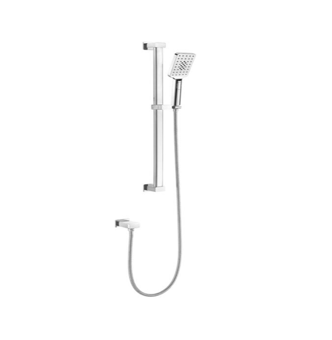 Essence Brushed Nikel Square Shower on Rail V2