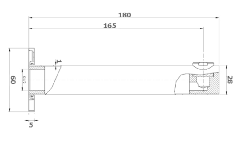 Evolve Black Bath Spout Square Plate