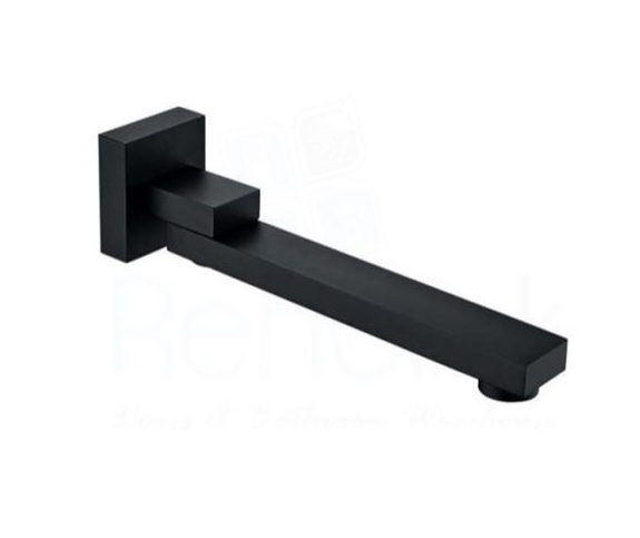 Luxus Black Swivel Bath Spout 242mm