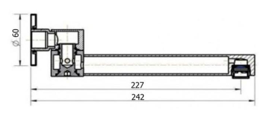 Luxus Chrome Swivel Bath Spout 242mm