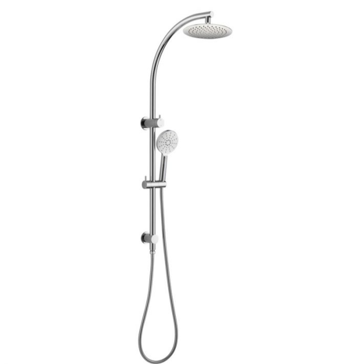 Essence Chrome Round Shower & 250mm Rain on Rail