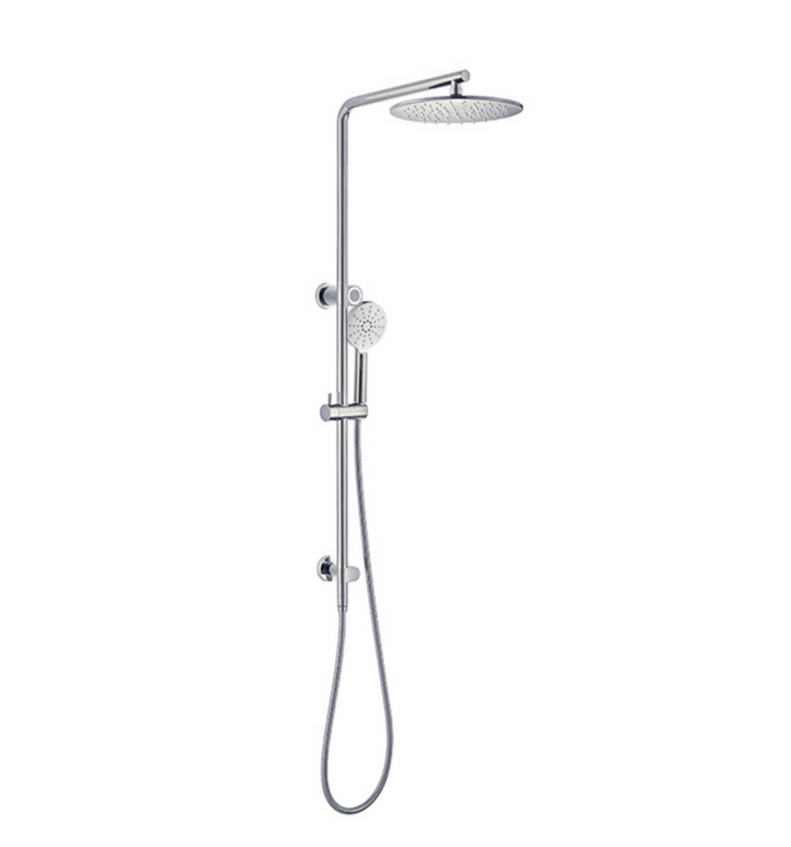 Essence Chrome Round Shower & 250mm Rain on Rail V2