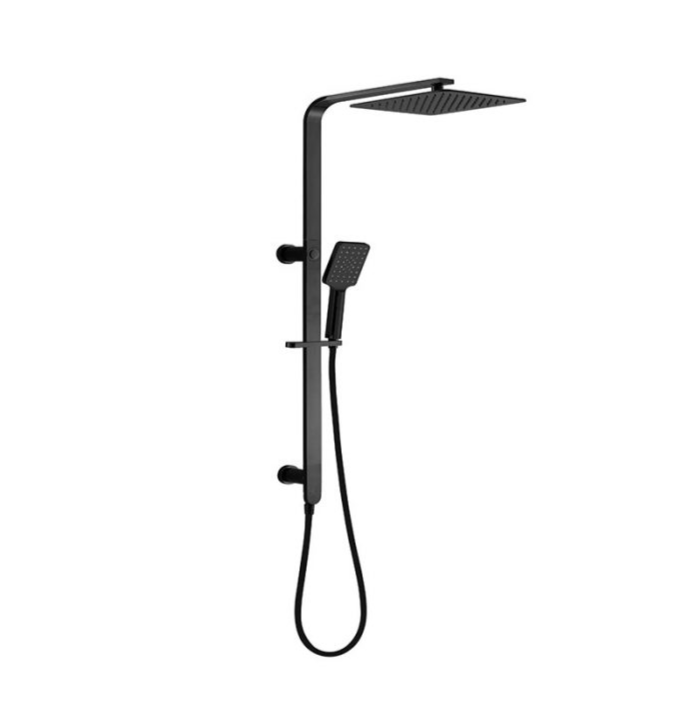 Essence Black Oval Shower & 250mm Rain on Rail