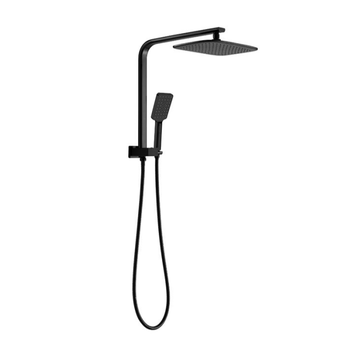 Essence Black Square Shower & Rain on Bracket V2