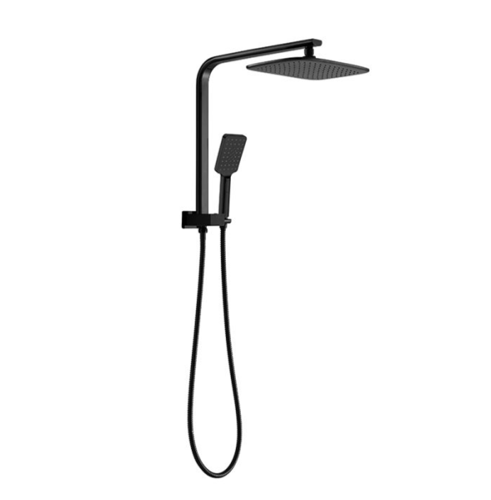 Essence Brushed Gun Metal Square Shower & Rain on Bracket V2