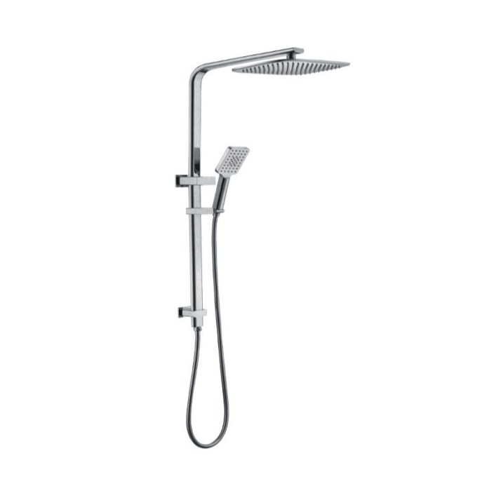 Essence Brushed Nickel Square Shower & 300mm Rain on Rail