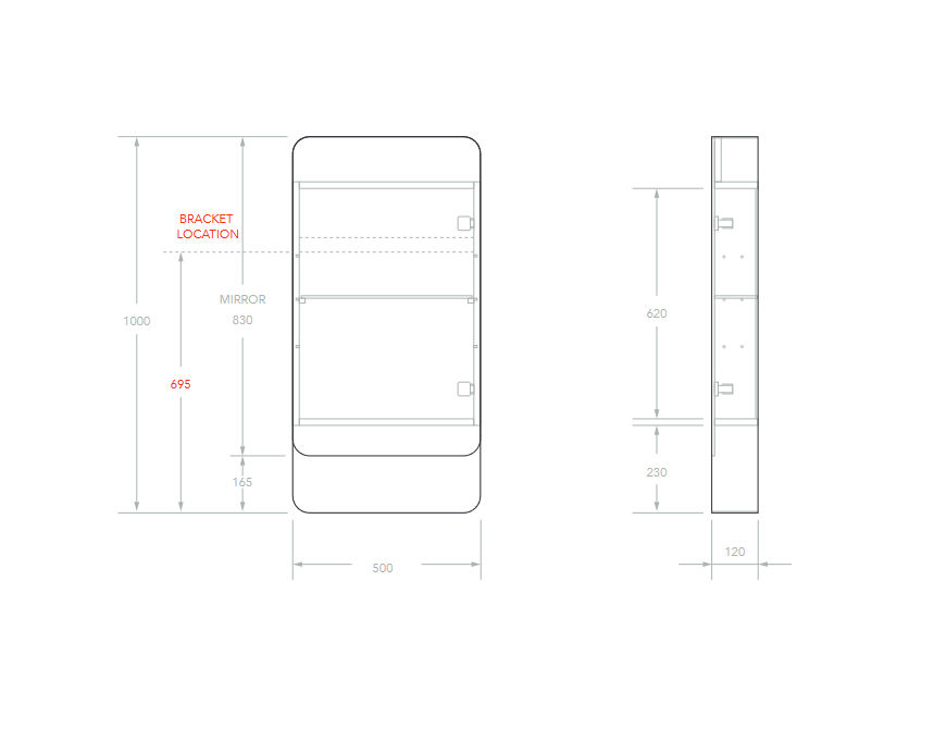 Enzo Mirrored Cabinet