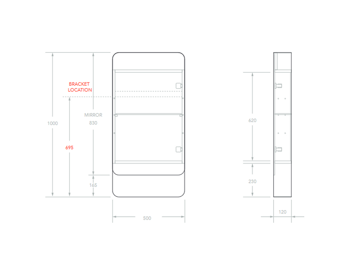 Enzo Mirrored Cabinet