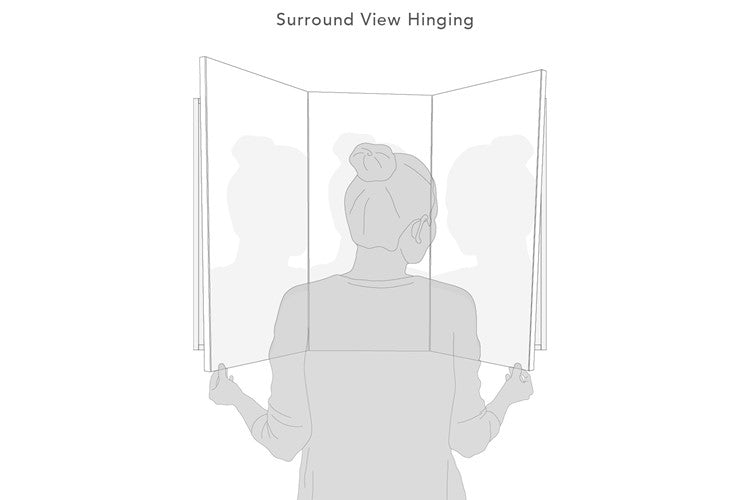 Glacier Shelf Mirrored Cabinet 1200 - Silk Finish