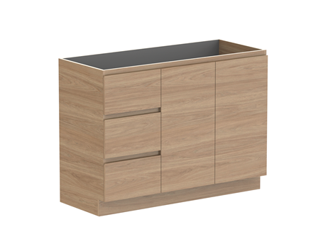 Glacier Door & Drawer 1200 Trio Floor Mount Vanity