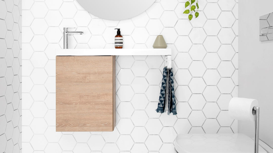 Petite Rail 550 Top / 400 Cabinet Wall Hung Vanity