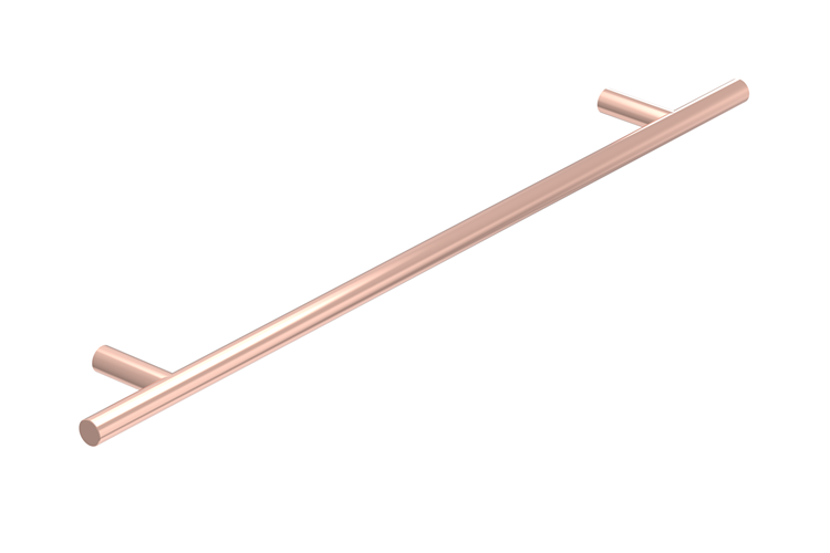 Round Cross Bar Polished Rose Gold