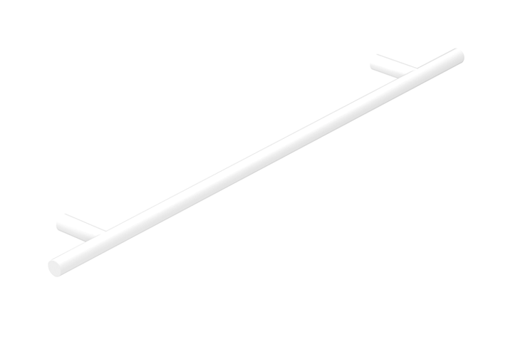 Round Cross Bar Matte White