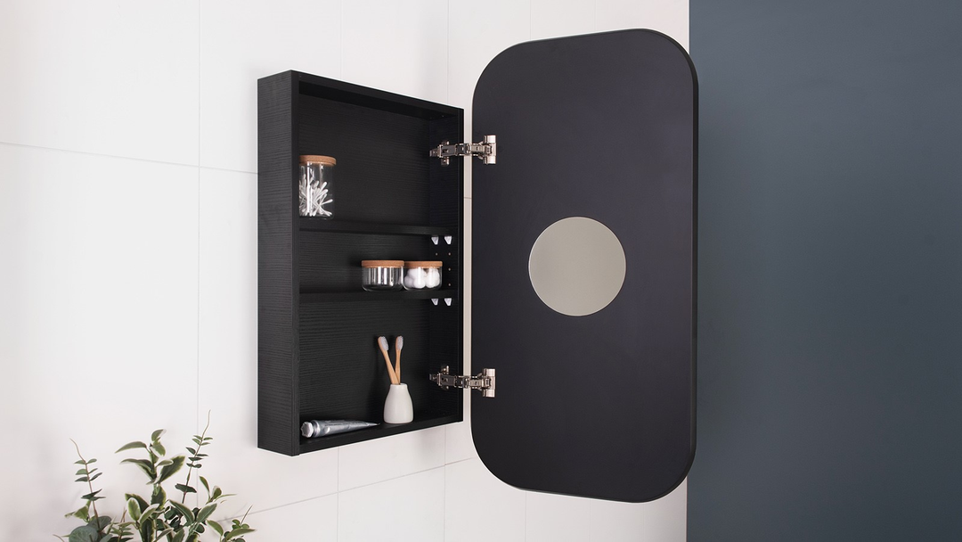 Stadium Mirrored Cabinets - Silk Finish