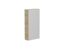 Glacier Mirrored Cabinet 600 - Woodgrain Cabinet Finish
